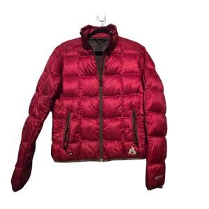 Eddie Bauer First Ascent EB800 Fill Down Jacket Womens MED Red Ski Outdoor Light